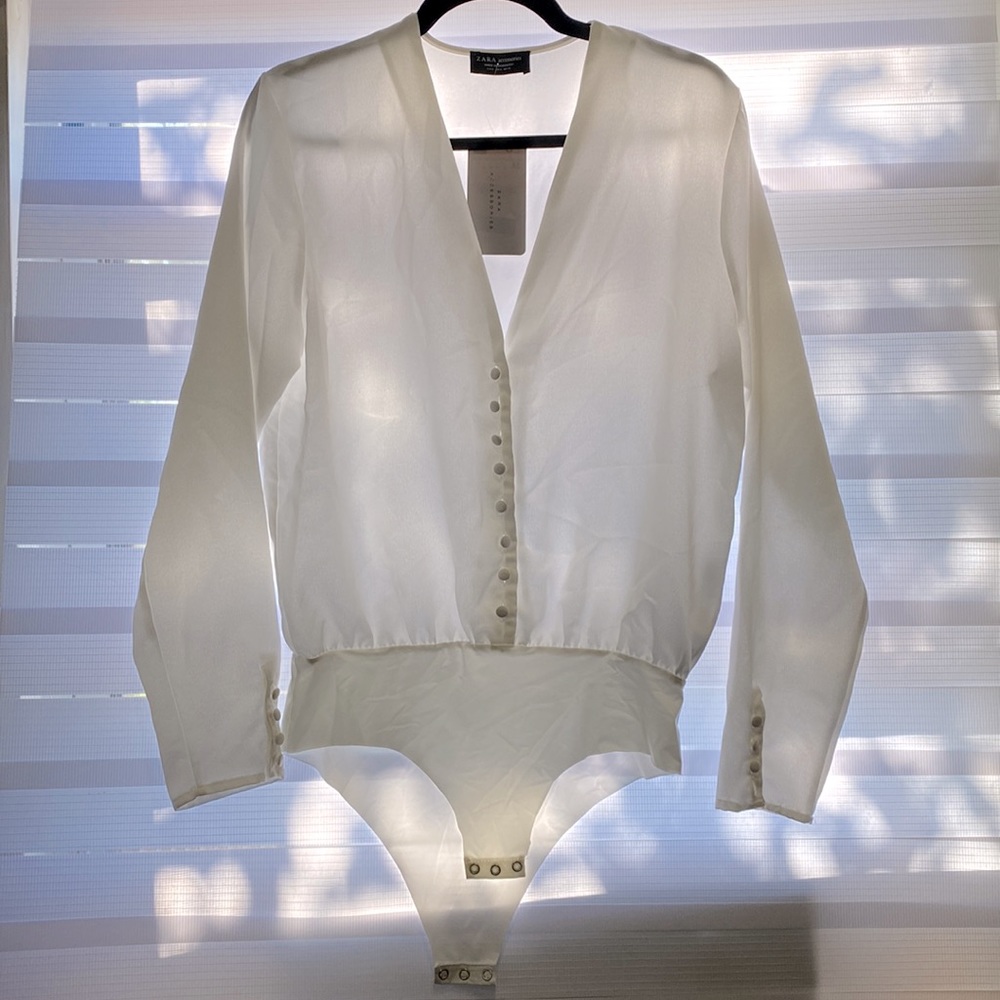 Zara white bodysuit